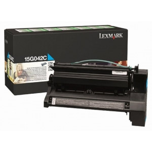 LEXMARK 15G042K ORIGINAL CYAN PREBATE TONER CART 15K Suits C752/760/762
