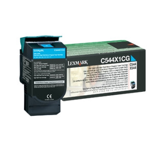 LEXMARK C544 / X544 ORIGINAL CYAN EXTRA HIGH YIELD RETURN PROGRAMME TONER CARTRIDGE 4K Suits Suits C544 / C546 / X544 / X546 / X548
