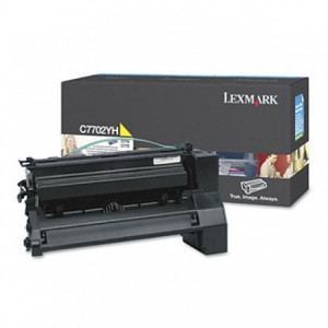 LEXMARK C7702YH ORIGINAL YELLOW PREBATE TONER CART 10K Suits C772