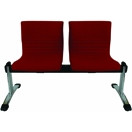 LASER BEAM CHAIR 2 Seater Beam with Black Legs, 1250mm Length