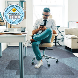 MARBIG CHAIRMAT GREAT VALUE Large 114cm x 134cm clear