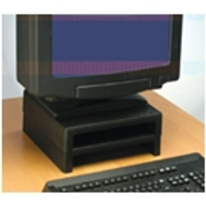 VU RYSER MONITOR RISER ELEVATES MONITORS IN 50MM INCREMENTS BLACK COLOUR ***Please note price is per individual unit - image displayed shows 2 units stacked