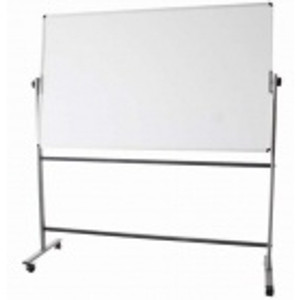 Deli Mobile Whiteboard 900 x 1200 Double Sided Magnetic Pivot on H-Frame Stand