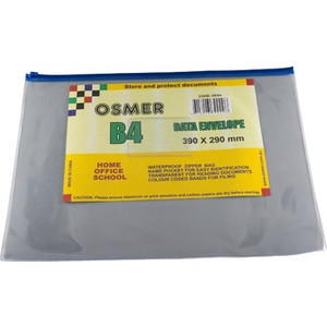 B4 - 390 X 290mm DATA ENVELOPE - 4 COLOUR SLIDE (Pack of 12)