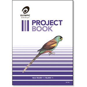 OLYMPIC PROJECT BOOK P523 335mm x 240mm, 24 Pages, 8mm Feint Ruled
