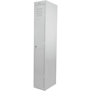 STEELCO PERSONNEL LOCKER 1 Door Silver Grey H1830xW380xD460mm