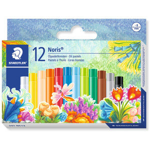 Staedtler 241 Noris Oil Pastels - 12 Assorted Colours