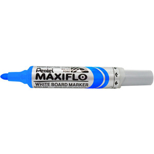 Pentel MWL5 Maxiflo Whiteboard Marker Bullet Point 2.1mm Blue, Each