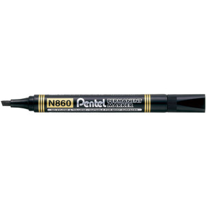 PENTEL PERMANENT MARKERS N860 Black 3.9-5.5mm chisel point