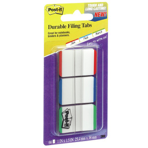 POST-IT DURABLE INDEX TABS 686L-GBR Asstd Colours 70071493343 (Pack of 66)