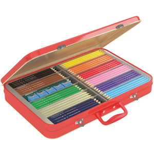 Faber-Castell Junior Tri Pencils Jr Triangular, Class Pack of 240 (inc. 12 colours & 5 Sharpeners)