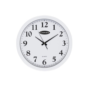 CARVEN WALL CLOCK 450mm White Frame CL450WH