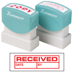 XSTAMPER - 1 COLOUR - TITLES R-Z 1680 Received/Date/By Red