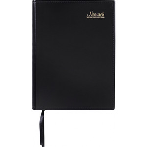 CUMBERLAND NORWICH SPIRAL BOUND DIARY A5, 1 Day To Page, 1/2 Hour, Black (2026)