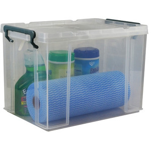 ITALPLAST 20 Litre Stacka Storage Box with Lid - Clear, Each