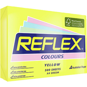 REFLEX TINTS COPY PAPER 80GSM A3 Yellow 
161570