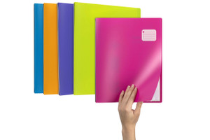 MARBIG REFILLABLE DISPLAY BOOK Pro Series A4, 20 Pocket Assorted Pack of 12