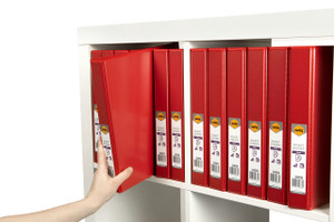 A4 4D 25MM RED O/LAY BINDERS 5404003