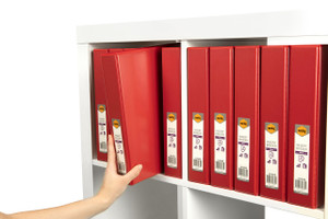 MARBIG CLEARVIEW INSERT BINDER A4 3D RING 38MM RED