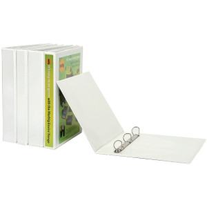 MARBIG ENVIRO INSERT BINDERS Clearview A4 4D Ring 65mm Wht 5446508