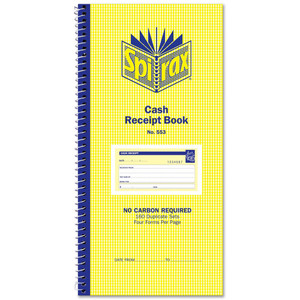 SPIRAX 553 CASH RECEIPT BOOK 55230