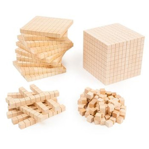WOODBASE TEN SET 100 CUBES 10 RODS 10 FLATS 1 BASE
