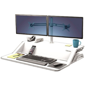 Fellowes Sit Stand Workstation Lotus White, Each