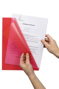 MARBIG LETTER FILES A4 Poly Red, Box of 100