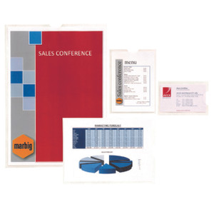 MARBIG CARD HOLDERS Top Opening A6 150x107mm Clear PK10