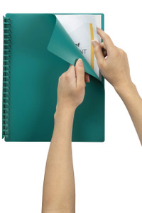 MARBIG DISPLAY BOOK - REFILLABLE A4 GREEN