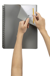 MARBIG REFILLABLE DISPLAY BOOKS A4 20 Pocket Grey