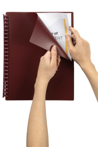 MARBIG REFILLABLE DISPLAY BOOKS A4 20 Pocket Maroon