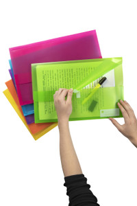 MARBIG POLYPICK WALLETS PP Foolscap - Assorted (Pack of 12)