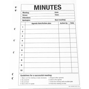 QUILL A4 PLANNER PADS Meeting Minutes 50lf
