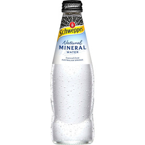 SCHWEPPES SPARKLING NATURAL Mineral Water 300ml Pack 24