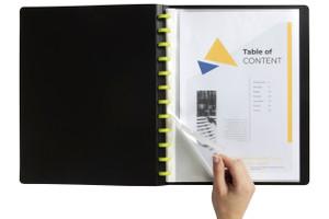 MARBIG KWIKZIP REFILLABLE DISPLAY BOOK A4 20 Pocket Black