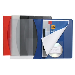 MARBIG A4 PREMIER INSERT PP FLAT FILES (CLEAR FRONT) Grey