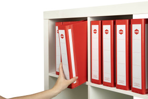 MARBIG ENVIRO DELUXE BINDERS Wide Cap A4 2D Ring 38mm Red