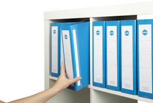 MARBIG ENVIRO DELUXE BINDERS Wide Cap A4 4D Ring 50mm Blue