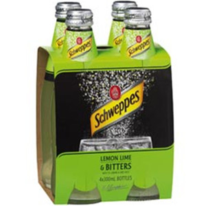 SCHWEPPES Lemon Lime & Bitter 4pk