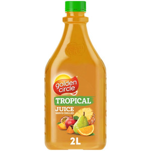GOLDEN CIRCLE FRUIT JUICE 2lt 100% L/Life Tropical Fruit