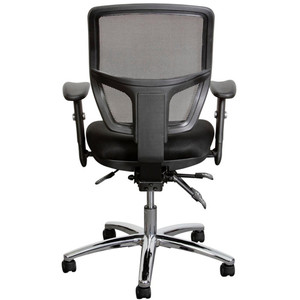 YS DESIGN MIAMI TASK CHAIR Mesh Back & Fabric Seat With Removable Fixed Arms. Black