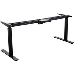 Summit Electric Height Adjustable Straight Desk Frame Only Black