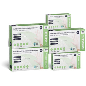 LATEX GLOVES Cream Powder Free Large, Bx100 (PFLMSH-L / SR1203)