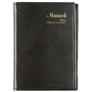 NORWICH SPIRAL DIARY A6 Week to Open Black (2026 - Clearance - While Stocks Last)