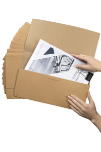 Marbig Slimpick Document Wallet Foolscap Enviro Kraft Pack of 10