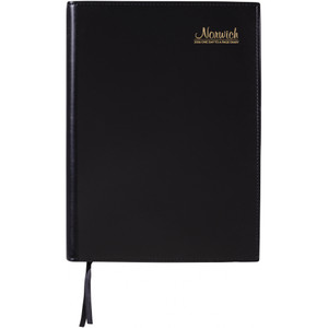 CUMBERLAND NORWICH SPIRAL BOUND DIARY A4, 1 Day To Page, 1/4 Hour, Black (2026)