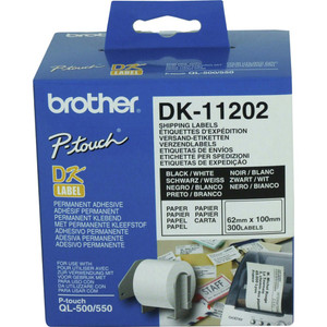 BROTHER DESKTOP LABEL PRINTER LABELS Shipping Name Badge 62x100mm (Pack of 300)