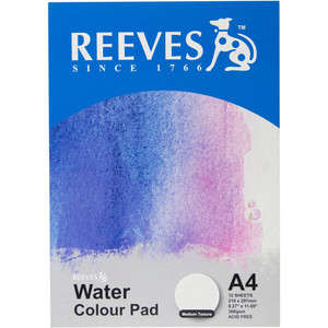 REEVES WATER COLOUR PAD A3 Medium Texture 300GSM 12 SHT 0012750