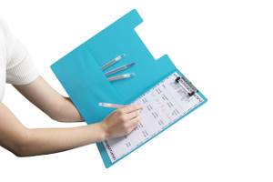 MARBIG SUMMER COLOR CLIPFOLDER A4 PVC BLUE 4300601